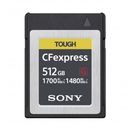 SONY CFexpress SERIE G 512GB TYPE B (jusqu'à 1700MB/S en lecture et 1480MB/S en écriture)